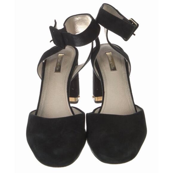 Louise Et Cie Ines Ankle Strap Pump Bla Me Suede Sz 11 - Picture 2 of 5